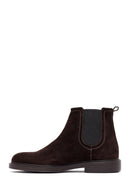 Men's Brown Suede Leather Chelsea Boots | Derimod