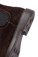 Men's Brown Suede Leather Chelsea Boots | Derimod