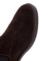 Men's Brown Suede Leather Chelsea Boots | Derimod
