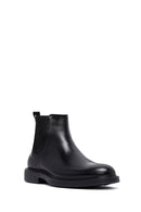 Male Black Leather Chelsea Boots | Derimod