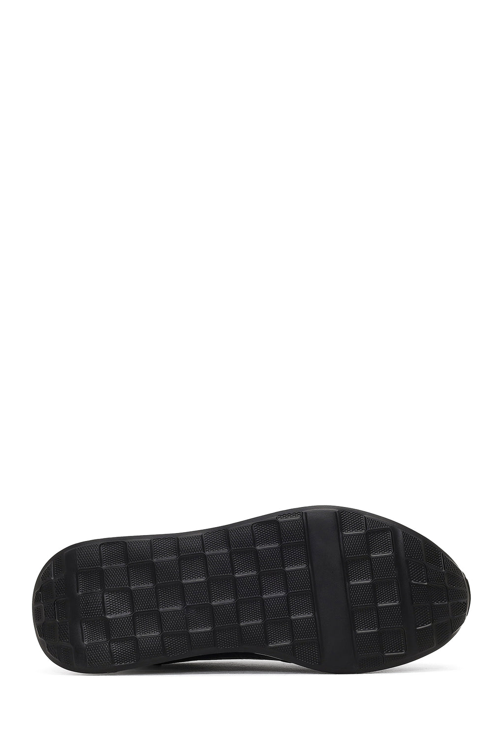 Erkek Lacivert Bağcıklı Kalın Tabanlı Deri Sneaker