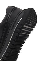 Men's Black Lace-Up Thick-Soled Leather Casual Sneaker | Derimod