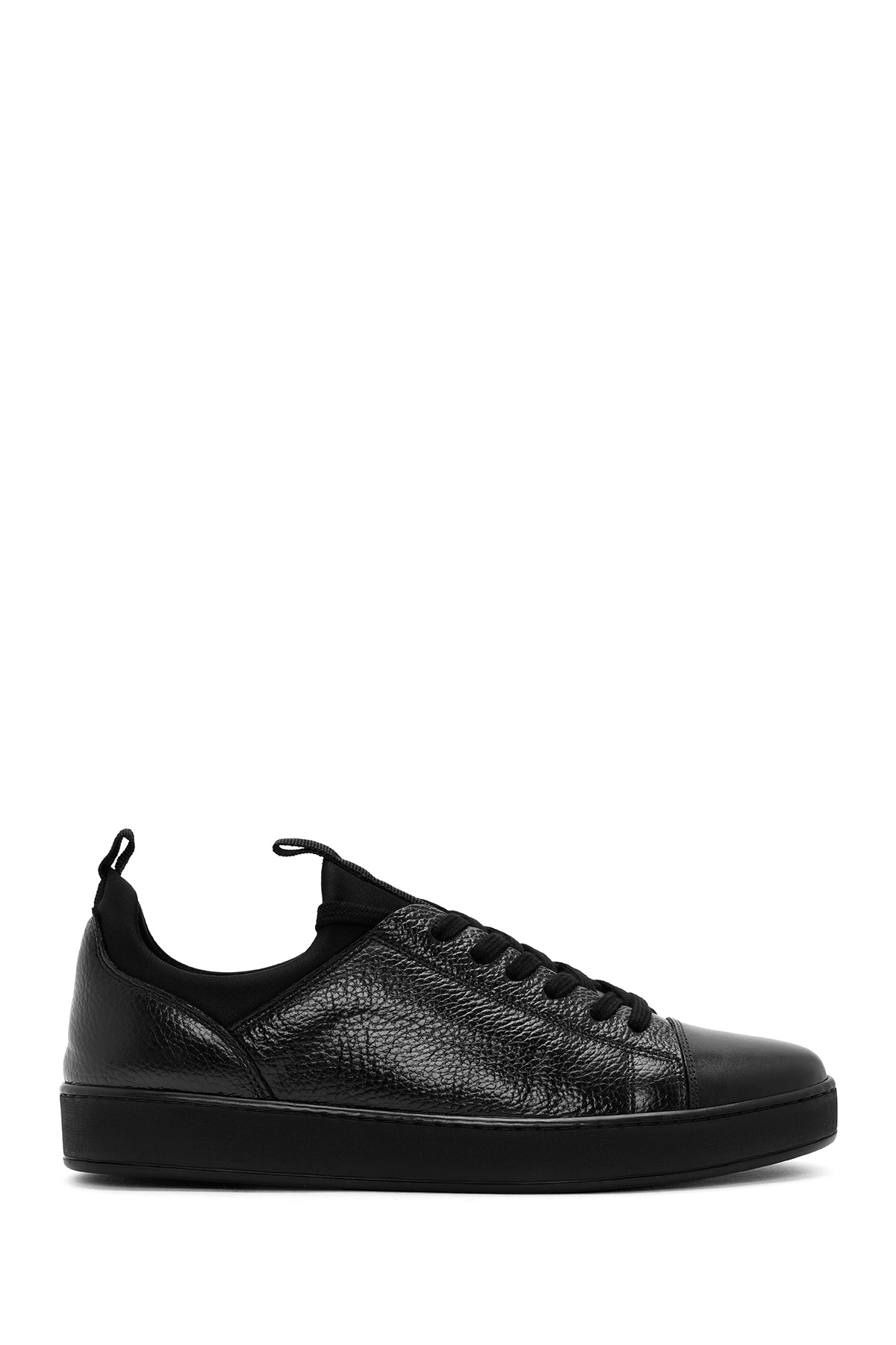 Men's Black Lace-Up Leather Casual Sneakers 25WFD6300FT | Derimod