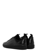 Men's Black Lace-Up Leather Casual Sneakers | Derimod