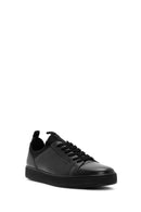 Men's Black Lace-Up Leather Casual Sneakers | Derimod