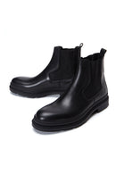 Male Black Leather Chelsea Boots | Derimod