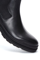 Male Black Leather Chelsea Boots | Derimod