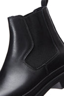 Male Black Leather Chelsea Boots | Derimod
