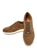 Men's Tan Lace-Up Suede Leather Sneaker | Derimod