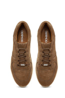 Men's Tan Lace-Up Suede Leather Sneaker | Derimod