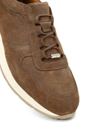 Men's Tan Lace-Up Suede Leather Sneaker | Derimod
