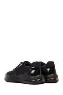 Men's Black Lace-Up Thick-Soled Leather Casual Sneaker | Derimod