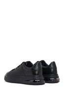 Erkek Siyah Bağcıklı Kalın Tabanlı Deri Sneaker | Derimod