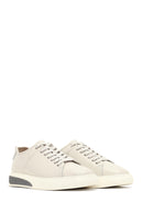 Erkek Beyaz Bağcıklı Kalın Tabanlı Deri Sneaker | Derimod