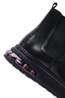 Men's Black Thick Sole Leather Chelsea Boots | Derimod