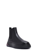 Men's Black Thick Sole Leather Chelsea Boots | Derimod