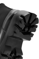 Men's Black Zippered Thick Sole Leather Casual Boots | Derimod