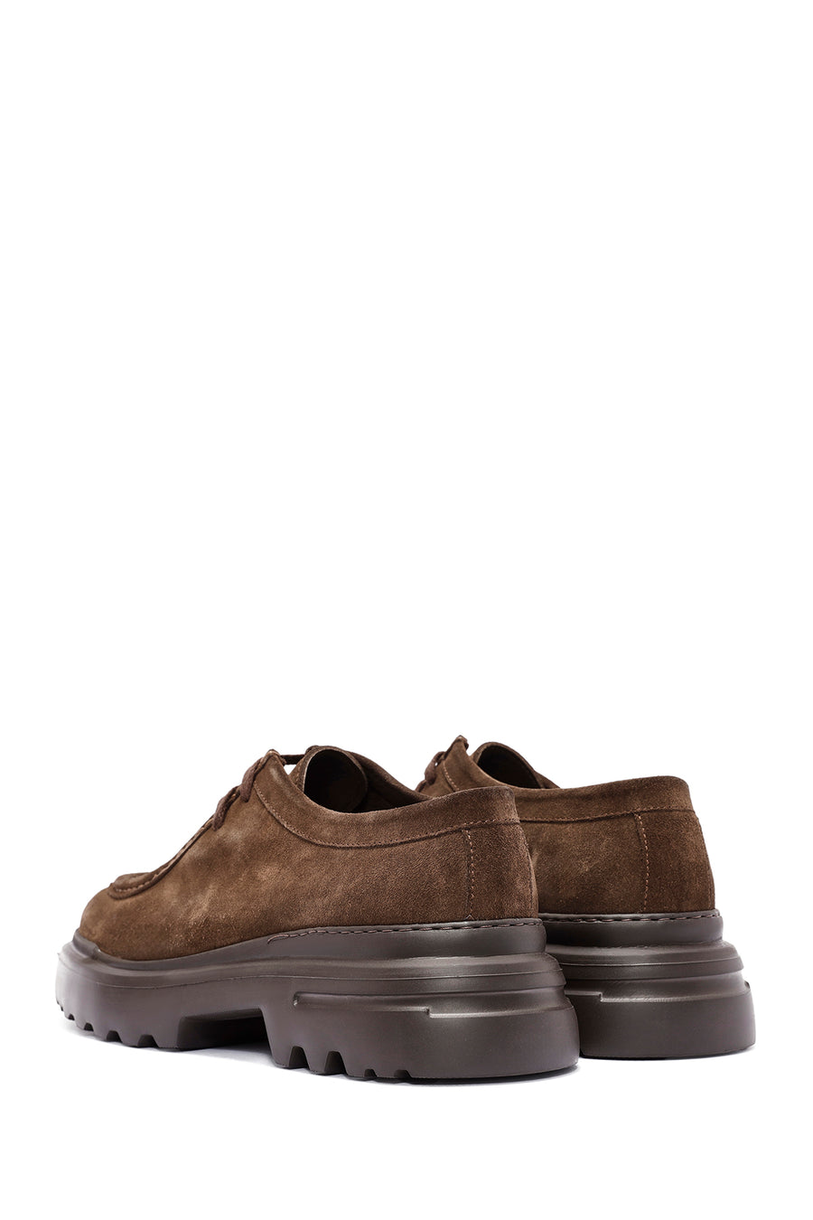 Men's Brown Lace-Up Suede Leather Casual Shoes