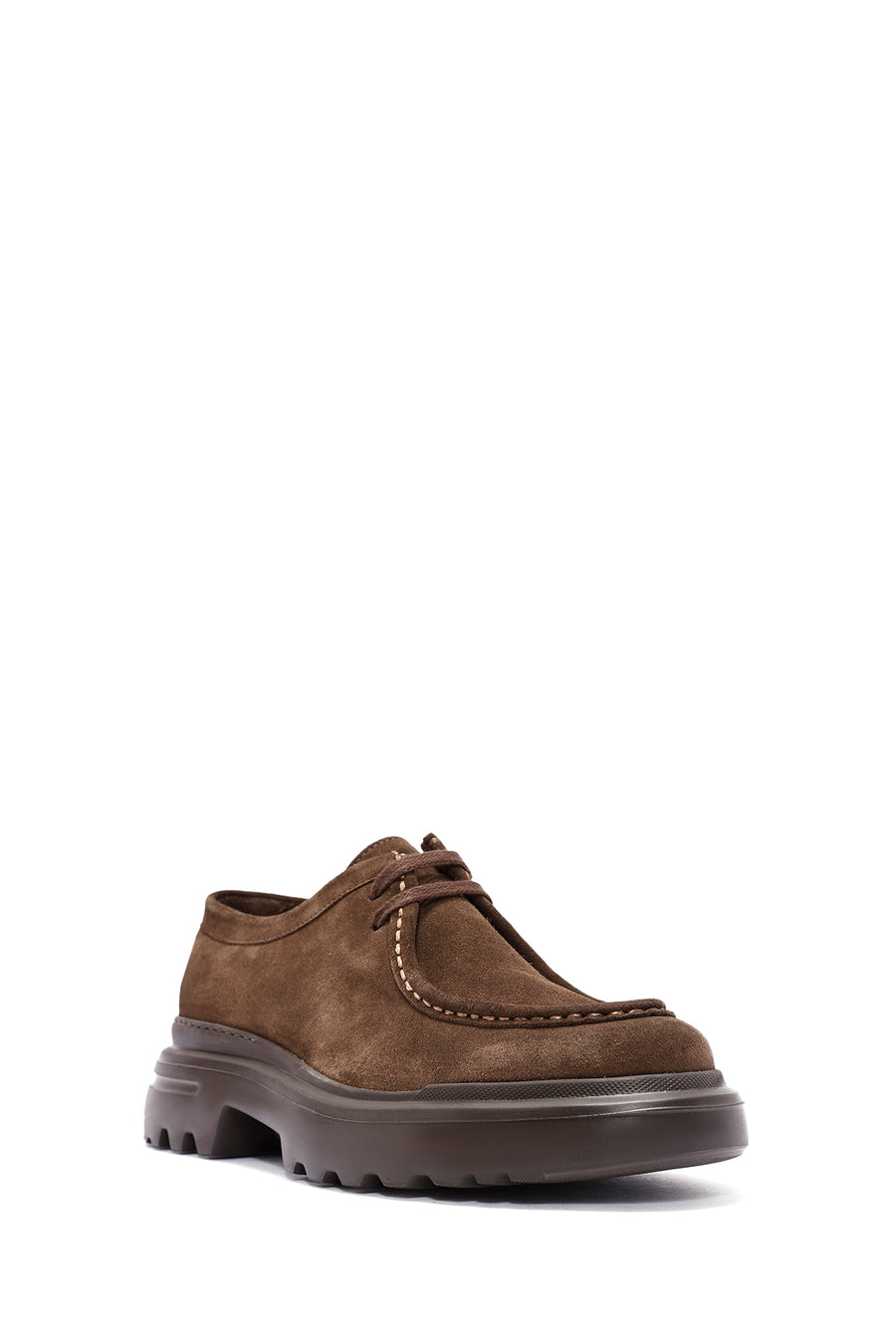 Men's Brown Lace-Up Suede Leather Casual Shoes