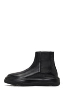 Men's Black Thick-Soled Leather Chelsea Boot | Derimod