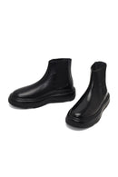 Men's Black Thick-Soled Leather Chelsea Boot | Derimod