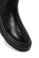 Men's Black Thick-Soled Leather Chelsea Boot | Derimod