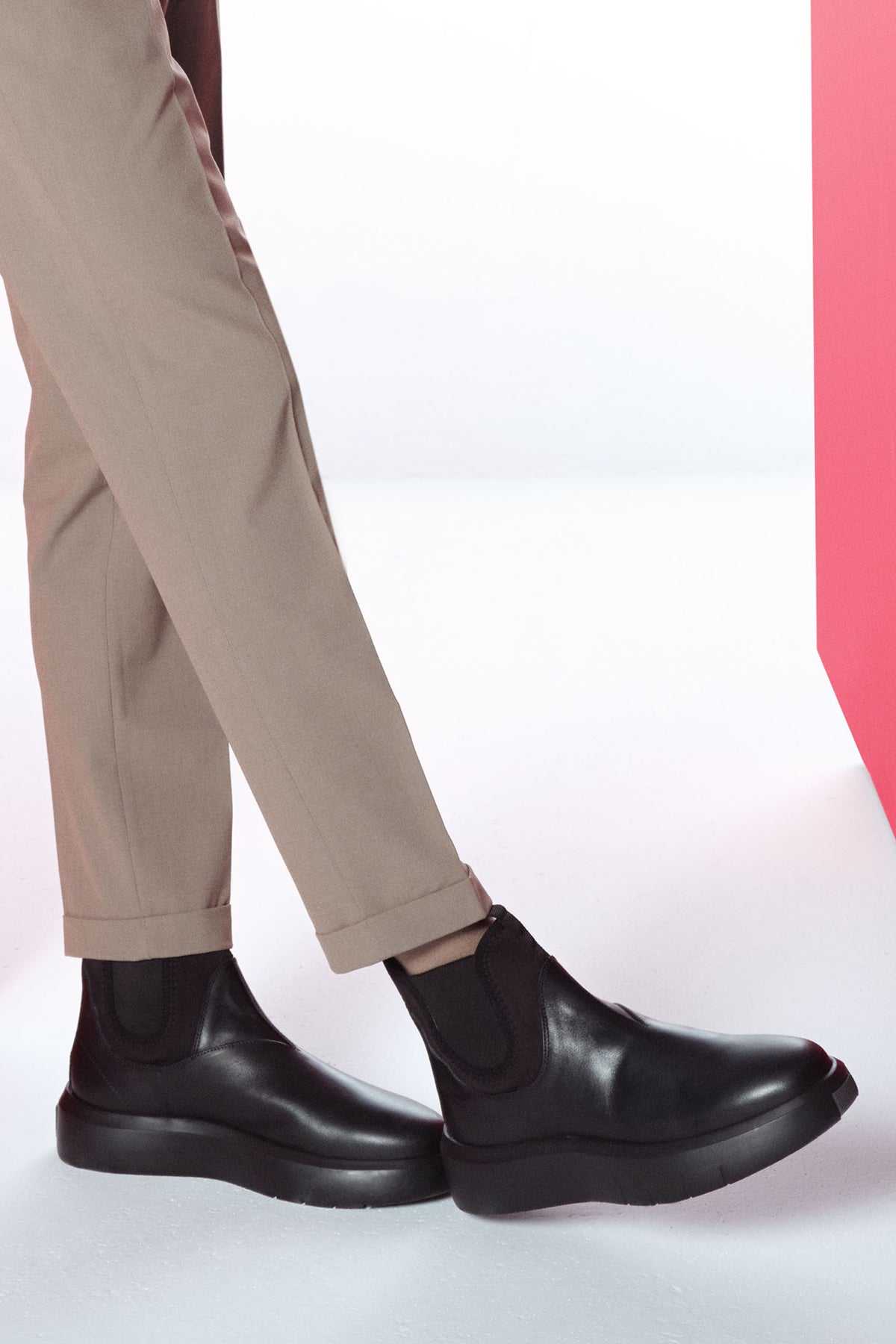 Erkek Siyah Kalın Tabanlı Deri Chelsea Bot 25WFD631918 | Derimod