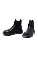 Erkek Siyah Kalın Tabanlı Deri Chelsea Bot | Derimod