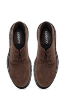 Erkek Kahverengi Bağcıklı Kalın Tabanlı Süet Deri Casual Ayakkabı | Derimod