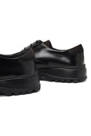 Erkek Siyah Bağcıklı Kalın Tabanlı Deri Casual Ayakkabı | Derimod