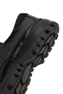 Erkek Siyah Bağcıklı Kalın Tabanlı Deri Casual Ayakkabı | Derimod