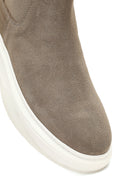 Erkek Bej Kalın Tabanlı Süet Deri Chelsea Bot | Derimod