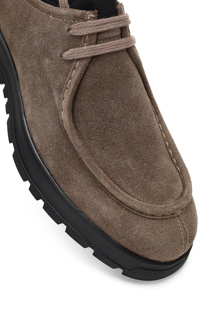 Men's Mink Lace-Up Thick-Soled Suede Leather Casual Shoes