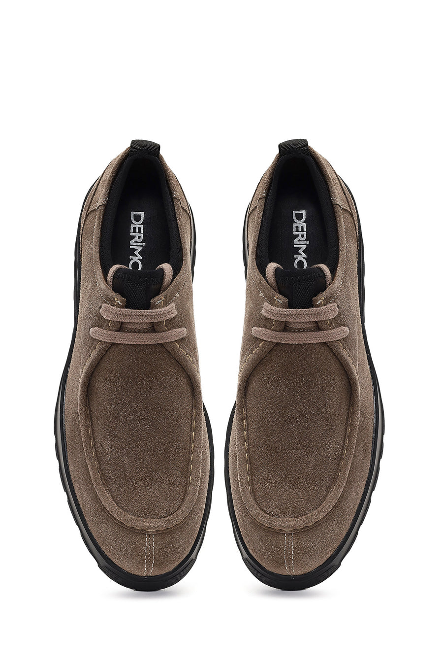 Men's Mink Lace-Up Thick-Soled Suede Leather Casual Shoes