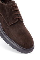 Erkek Kahverengi Bağcıklı Kalın Tabanlı Süet Deri Casual Ayakkabı | Derimod