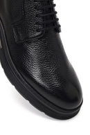 Erkek Siyah Bağcıklı Kalın Tabanlı Deri Casual Ayakkabı | Derimod