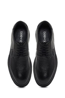 Erkek Siyah Bağcıklı Kalın Tabanlı Deri Casual Ayakkabı | Derimod