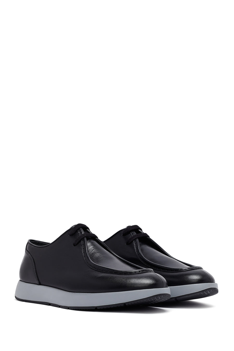 Men's Black Lace Up Leather Casual Shoes