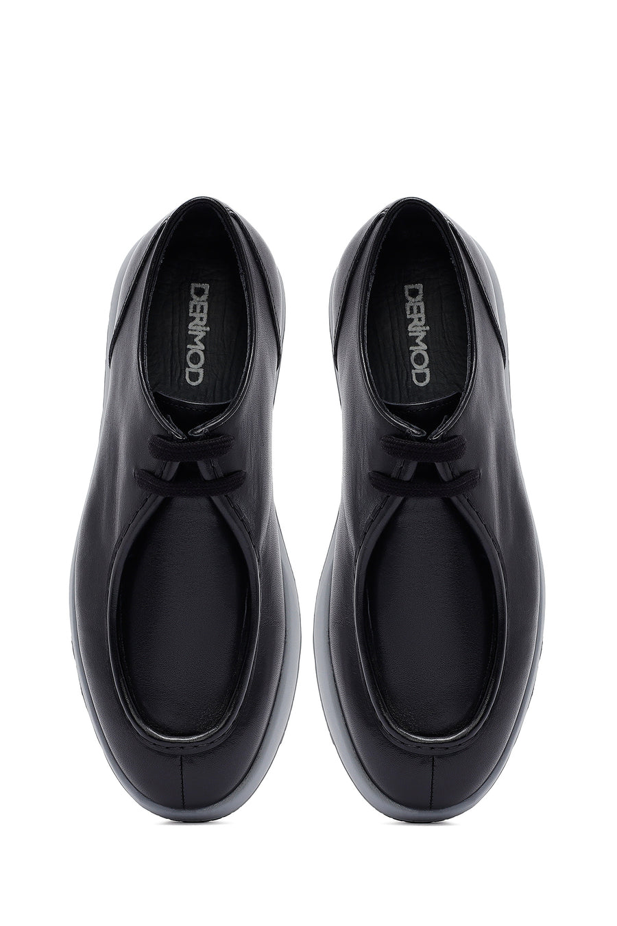 Men's Black Lace Up Leather Casual Shoes