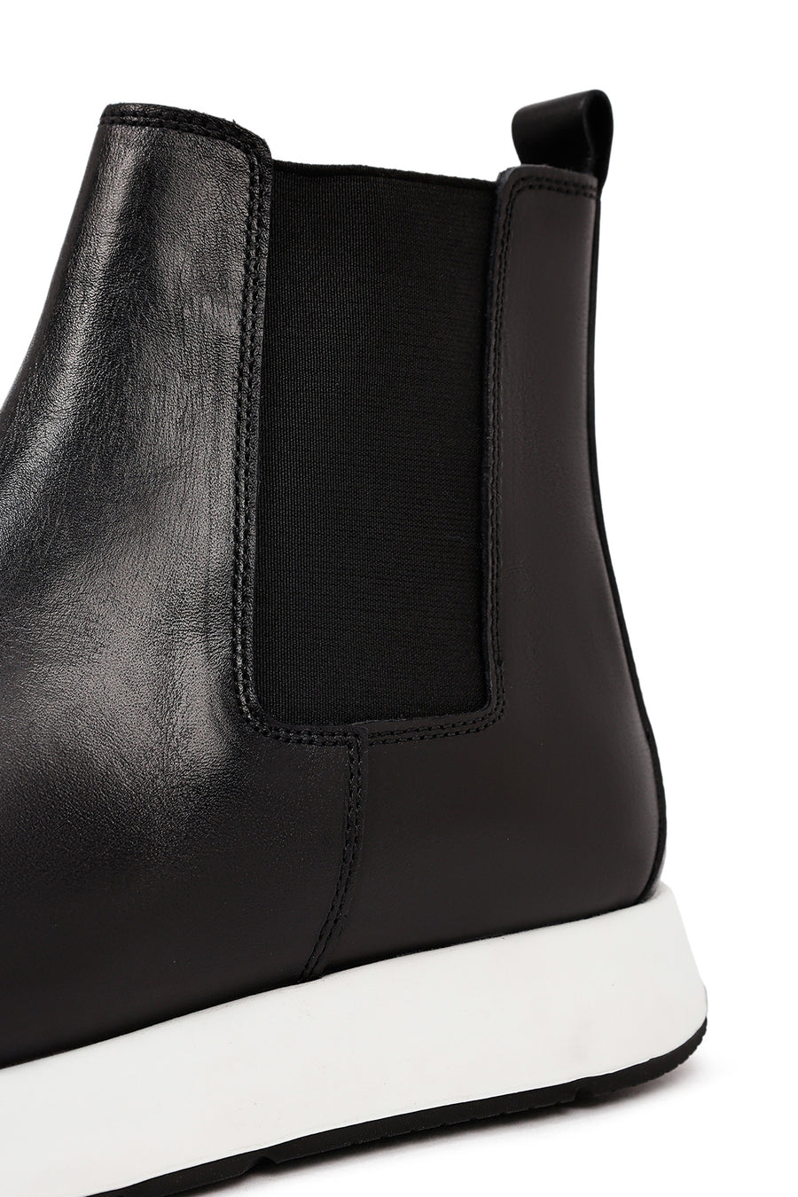 Men's Black Leather Chelsea Sport Boot