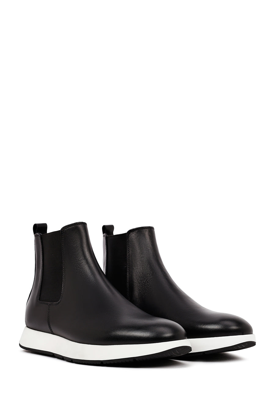 Men's Black Leather Chelsea Sport Boot