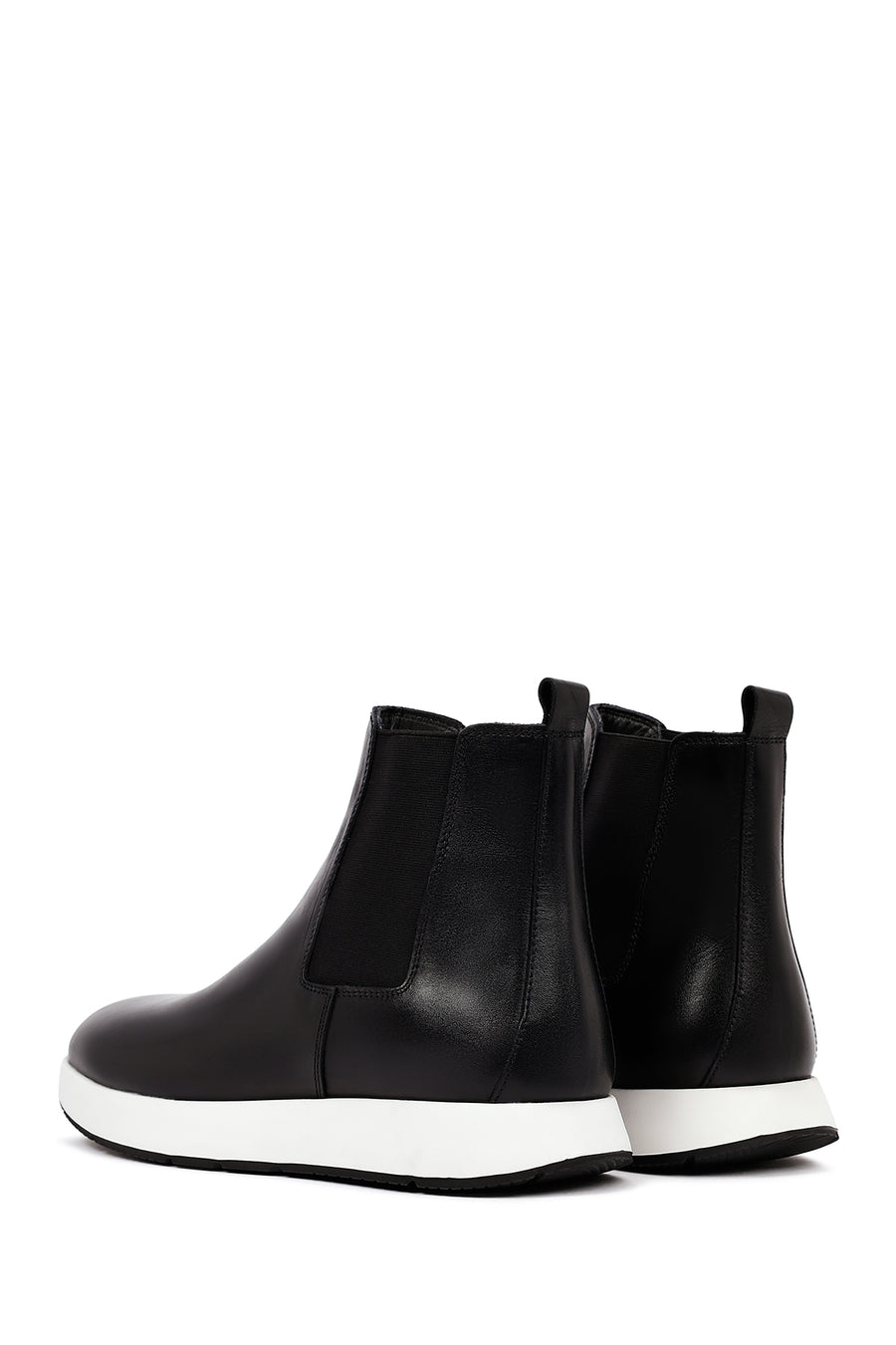 Men's Black Leather Chelsea Sport Boot