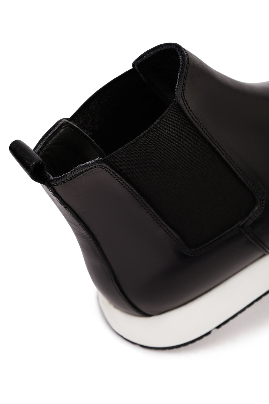 Men's Black Leather Chelsea Sport Boot