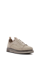 Men's Beige Lace-Up Suede Leather Sneakers | Derimod