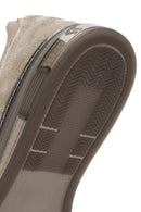 Men's Beige Lace-Up Suede Leather Sneakers | Derimod