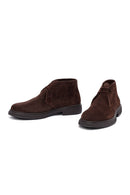 Men's Brown Lace-Up Suede Leather Boat | Derimod