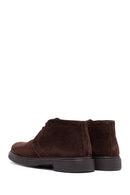 Men's Brown Lace-Up Suede Leather Boat | Derimod