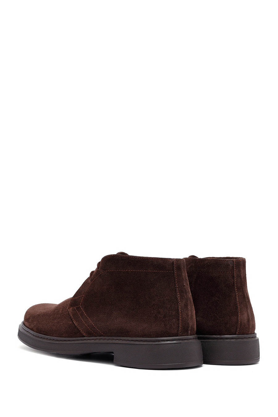 Men's Brown Lace-Up Suede Leather Boat