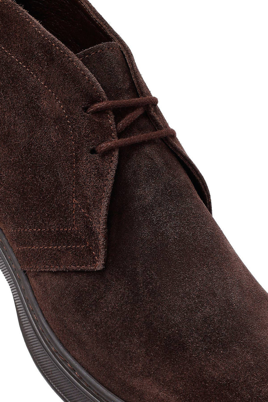 Men's Brown Lace-Up Suede Leather Boat