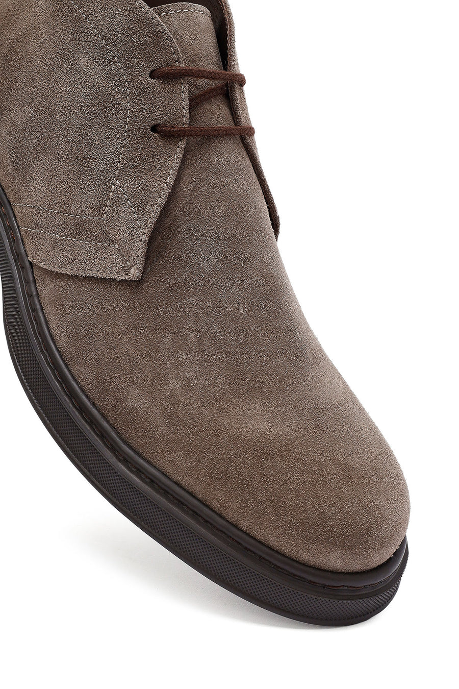 Men's Mink Lace-Up Suede Leather Boat